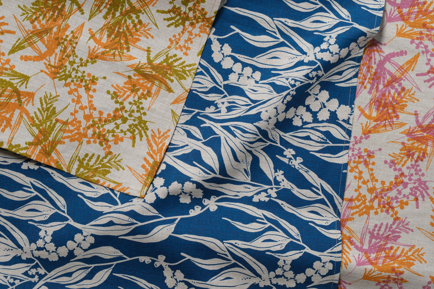 Linen Table Runner - Nuts about Wattle