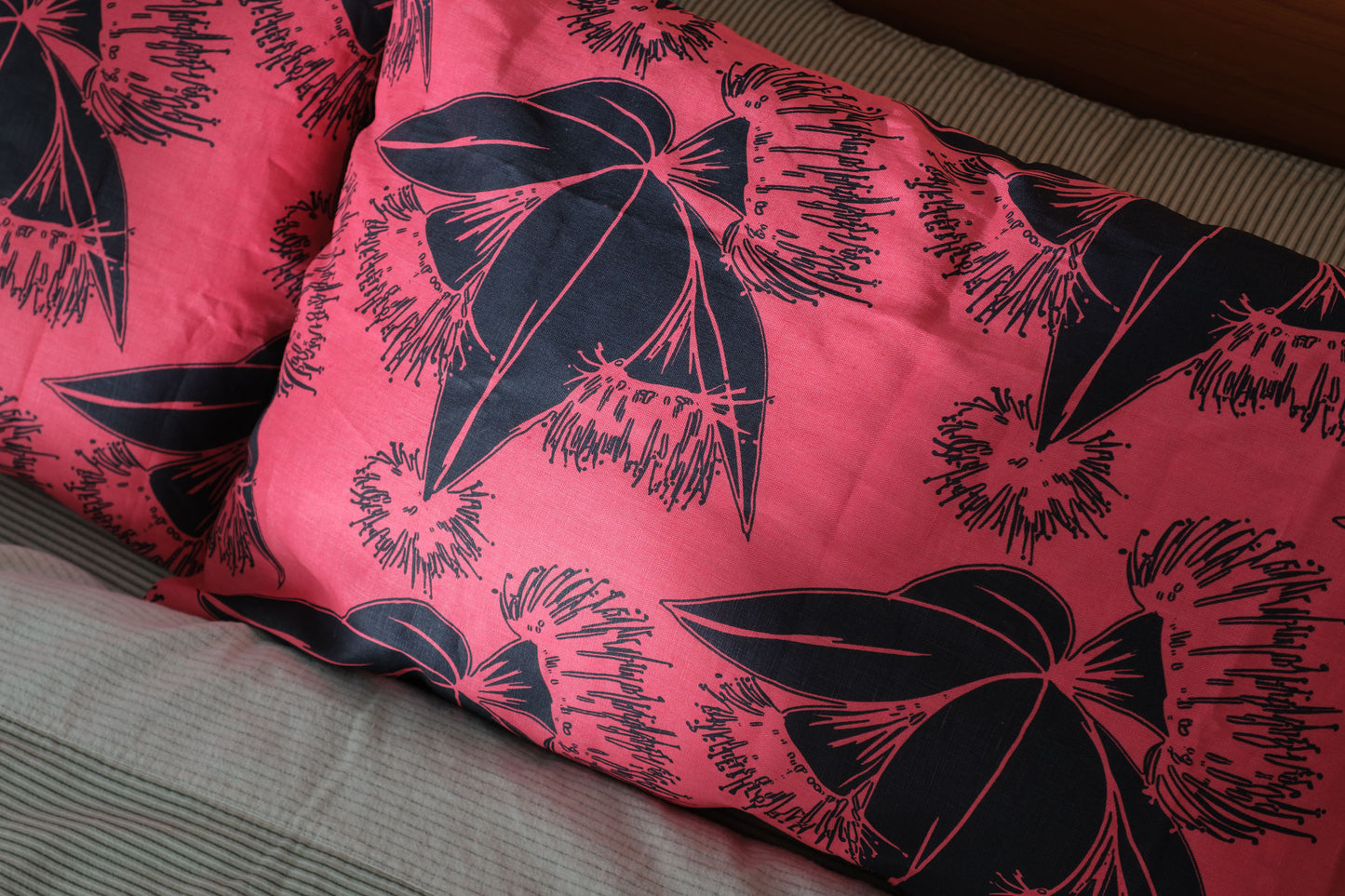 Pillowcases featuring large Flying Gumnuts