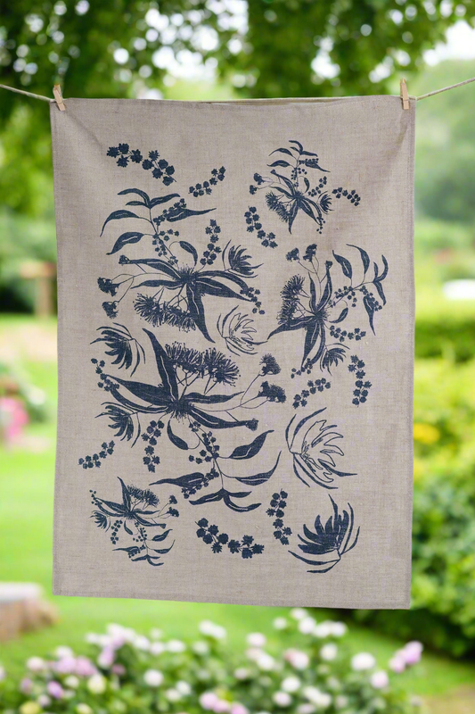Linen Tea Towel featuring Local Forage