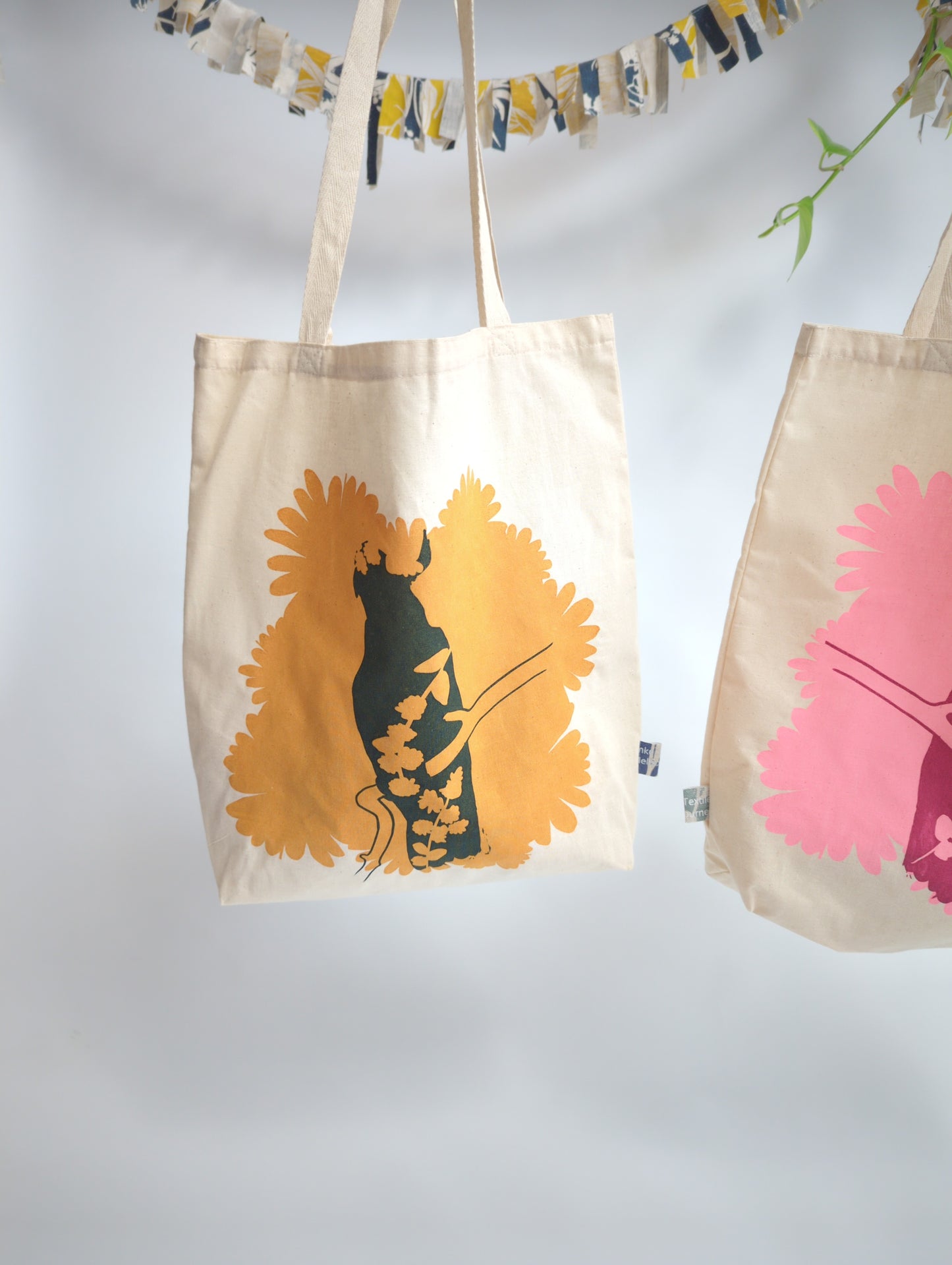 Cotton Tote featuring cockatoo print - on Sale!