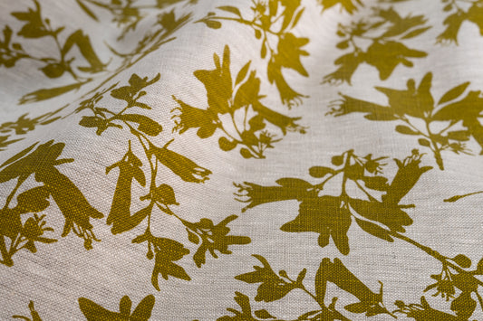 Linen Fabric - Correas in Olive Oil