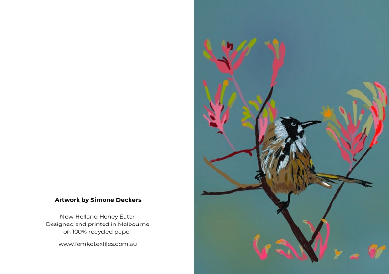New Holland Honey Eater Greeting Card
