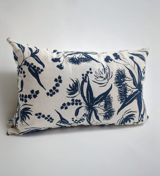 Long Linen Cushion Cover Featuring Foragers Delight and Local Forage - on Sale!