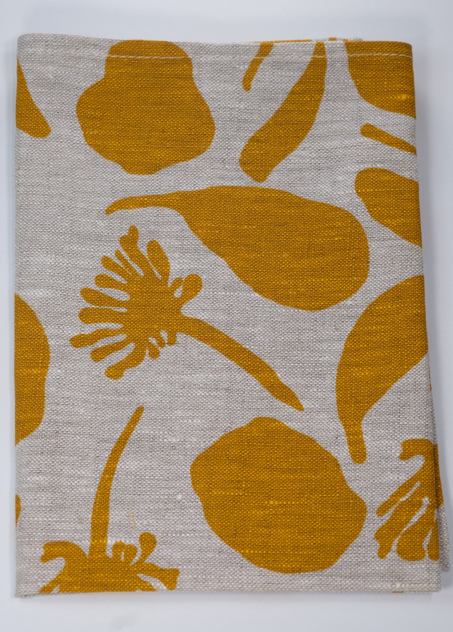 Napkin Set featuring Seedpods in Mustard - on Sale!