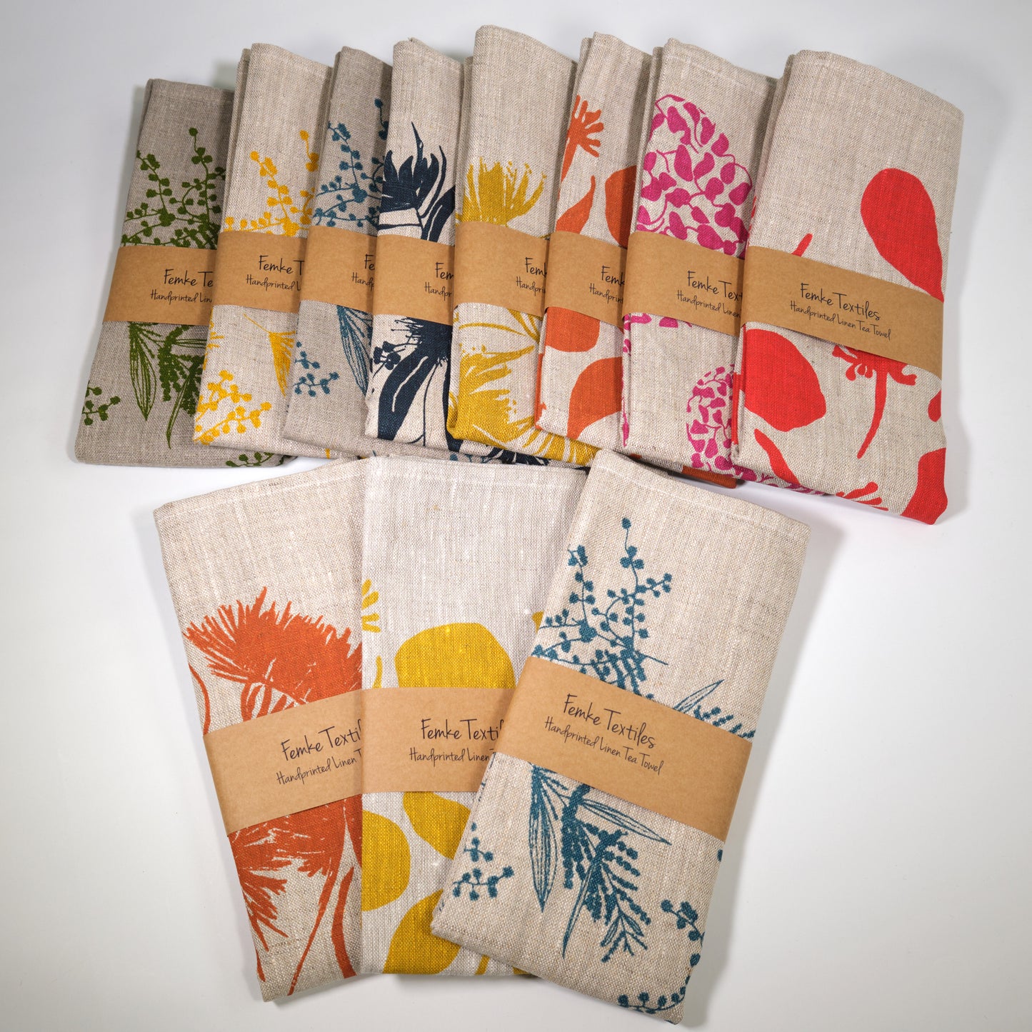 Linen Tea Towel featuring Seedpods
