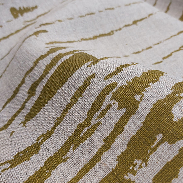 Linen Fabric - Sticks in Olive Oil