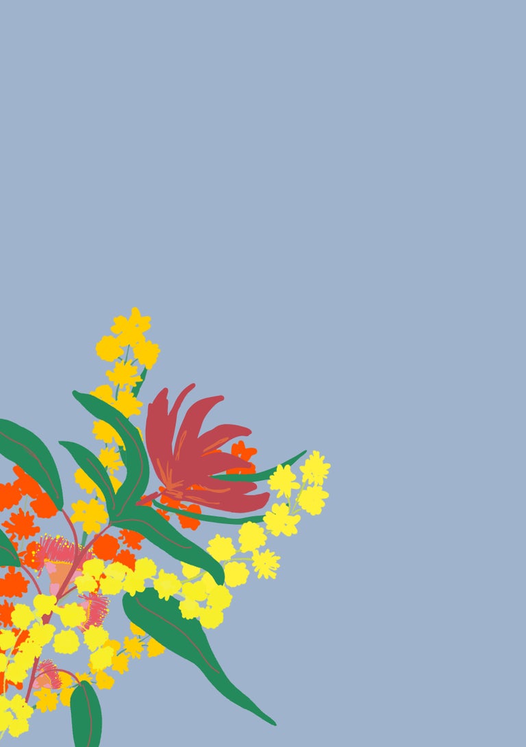 Mixed Native Flora Greeting Card