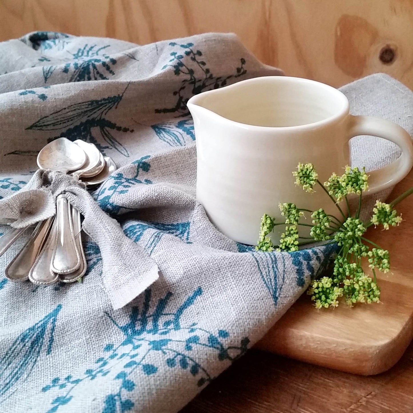 Linen Tea Towel featuring Mixed Wattle