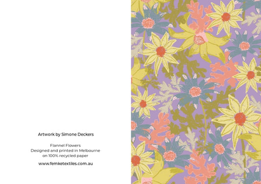 Flannel Flowers Greeting Card