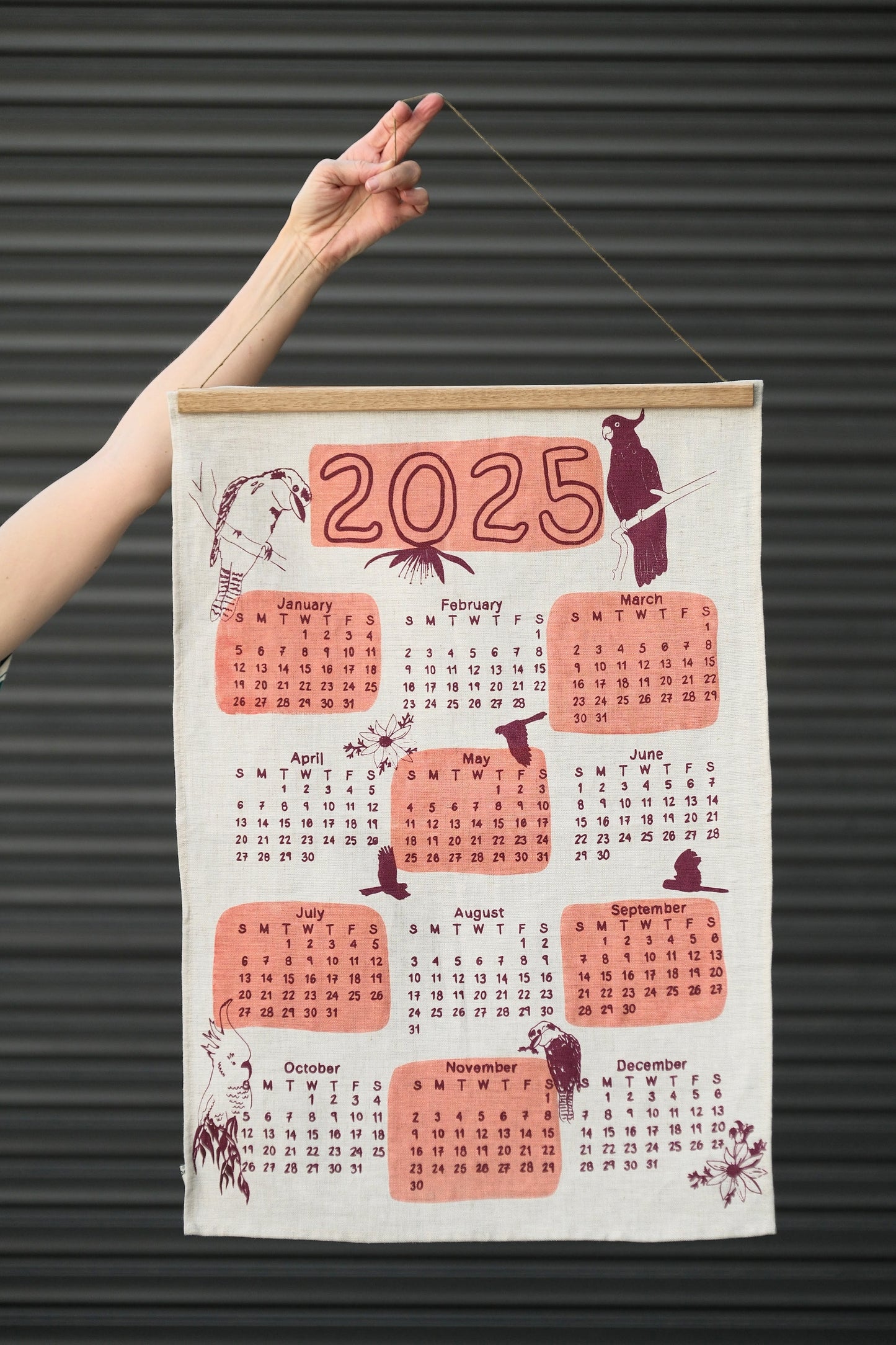 2025 Tea Towel Calendar  PRE ORDER