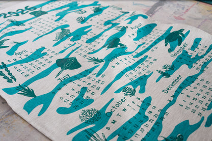 2026 Linen Calendar Tea Towel