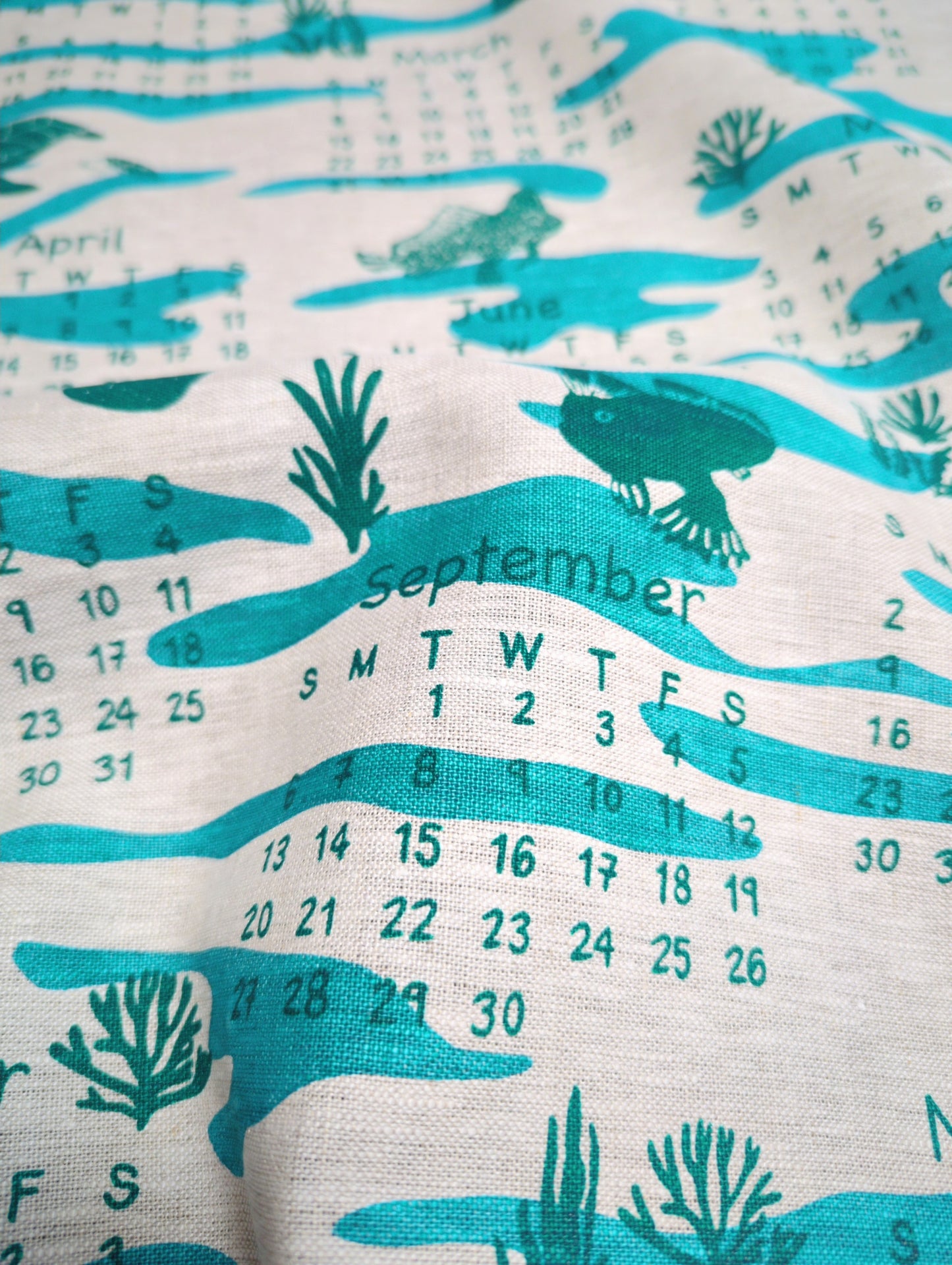 Pre order 2026 Linen Calendar Tea Towel