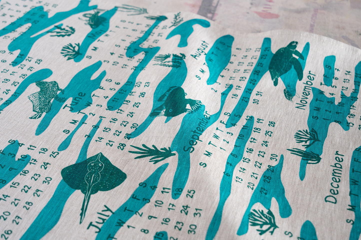 Pre order 2026 Linen Calendar Tea Towel
