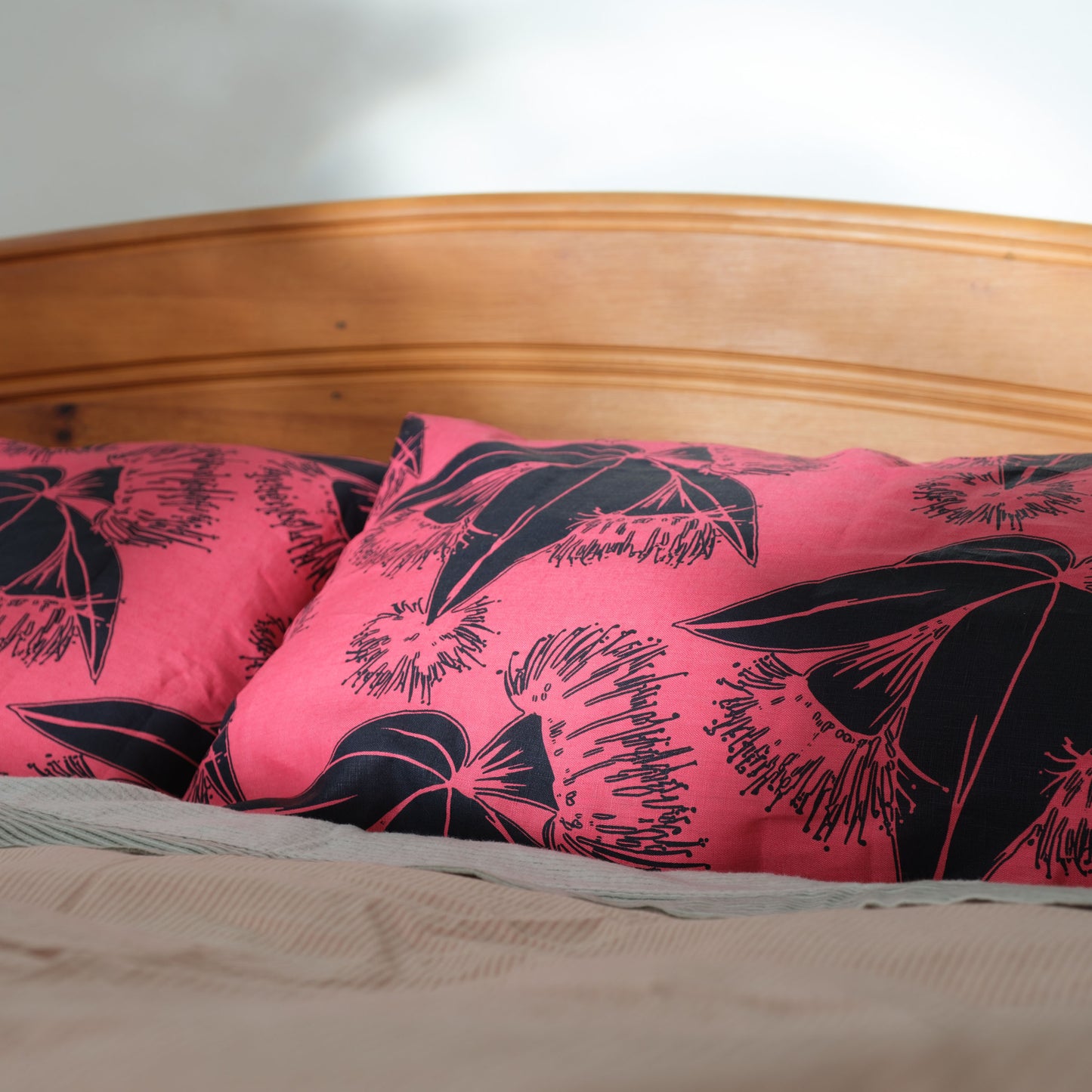 Pillowcases featuring large Flying Gumnuts