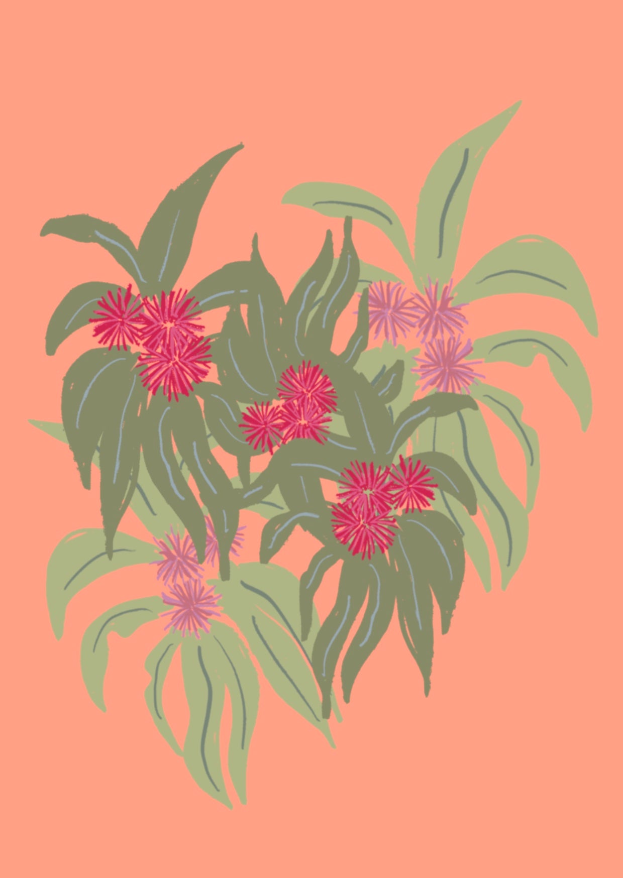 Gum Blossoms Greeting Card