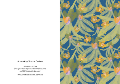 Leafless Orchid Greeting Card