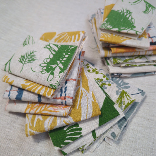 Fabric Bundles - Hand screen printed - Linen