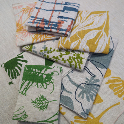 Fabric Bundles - Hand screen printed - Linen