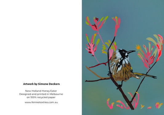 New Holland Honey Eater Greeting Card