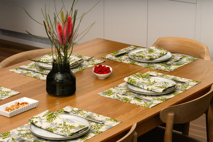 Linen Placemats - Screen printed linen featuring Wattle