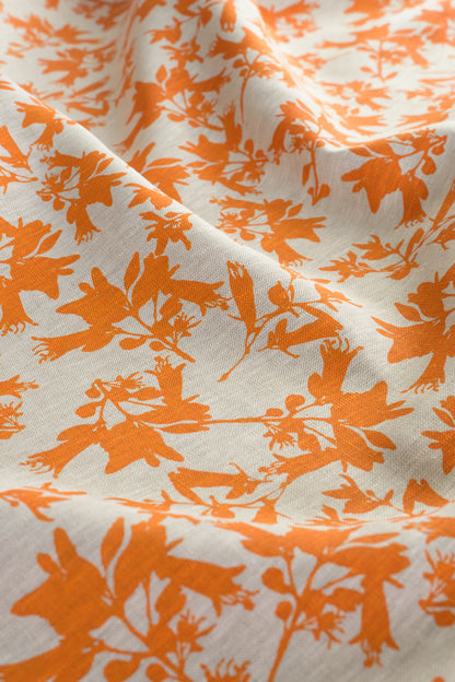 Linen Fabric - Hand Screen printed Correas - Native Fuchsia