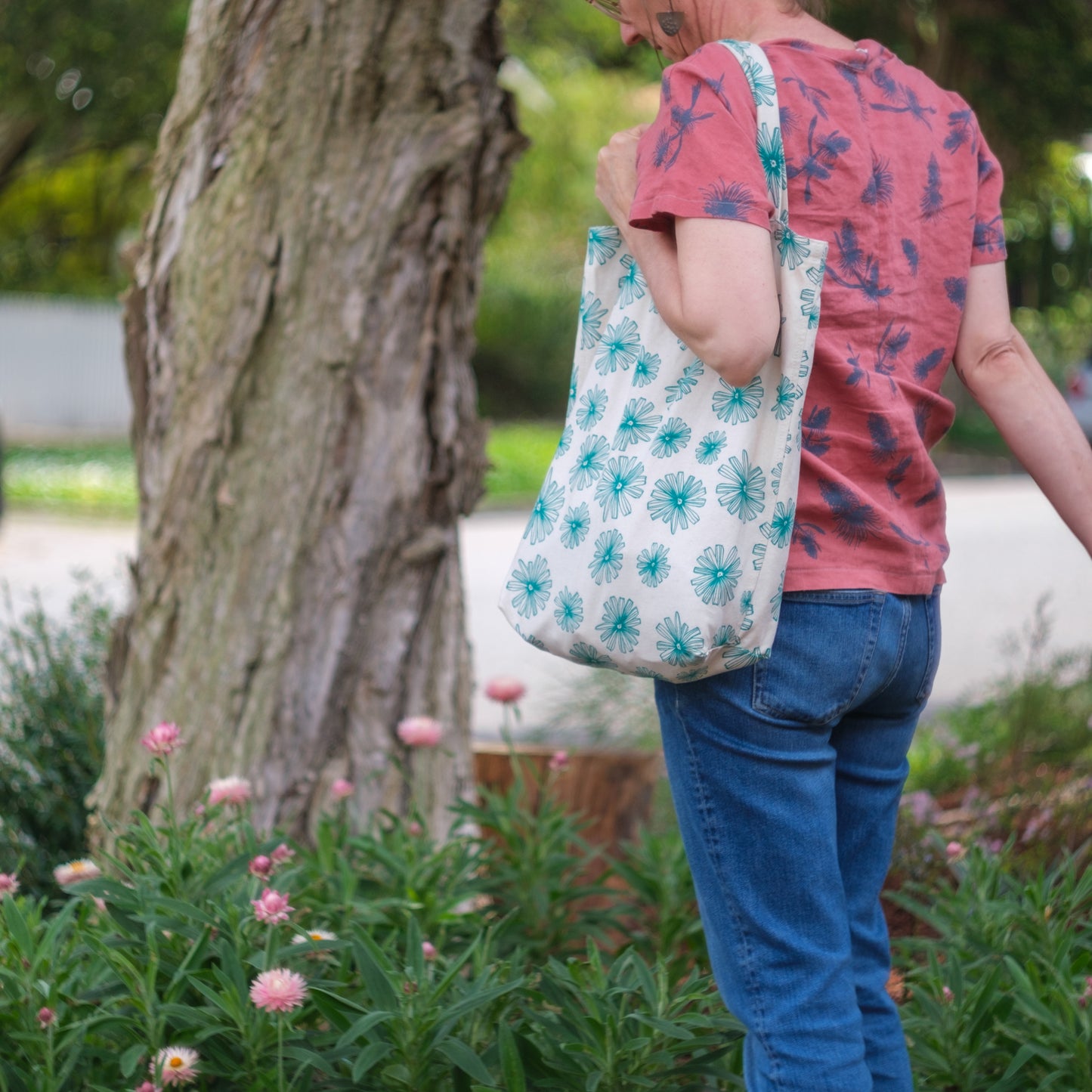 Zero Waste Daisy Cotton Canvas Tote Bags