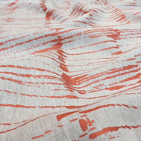 Linen Fabric - Sticks in Copper