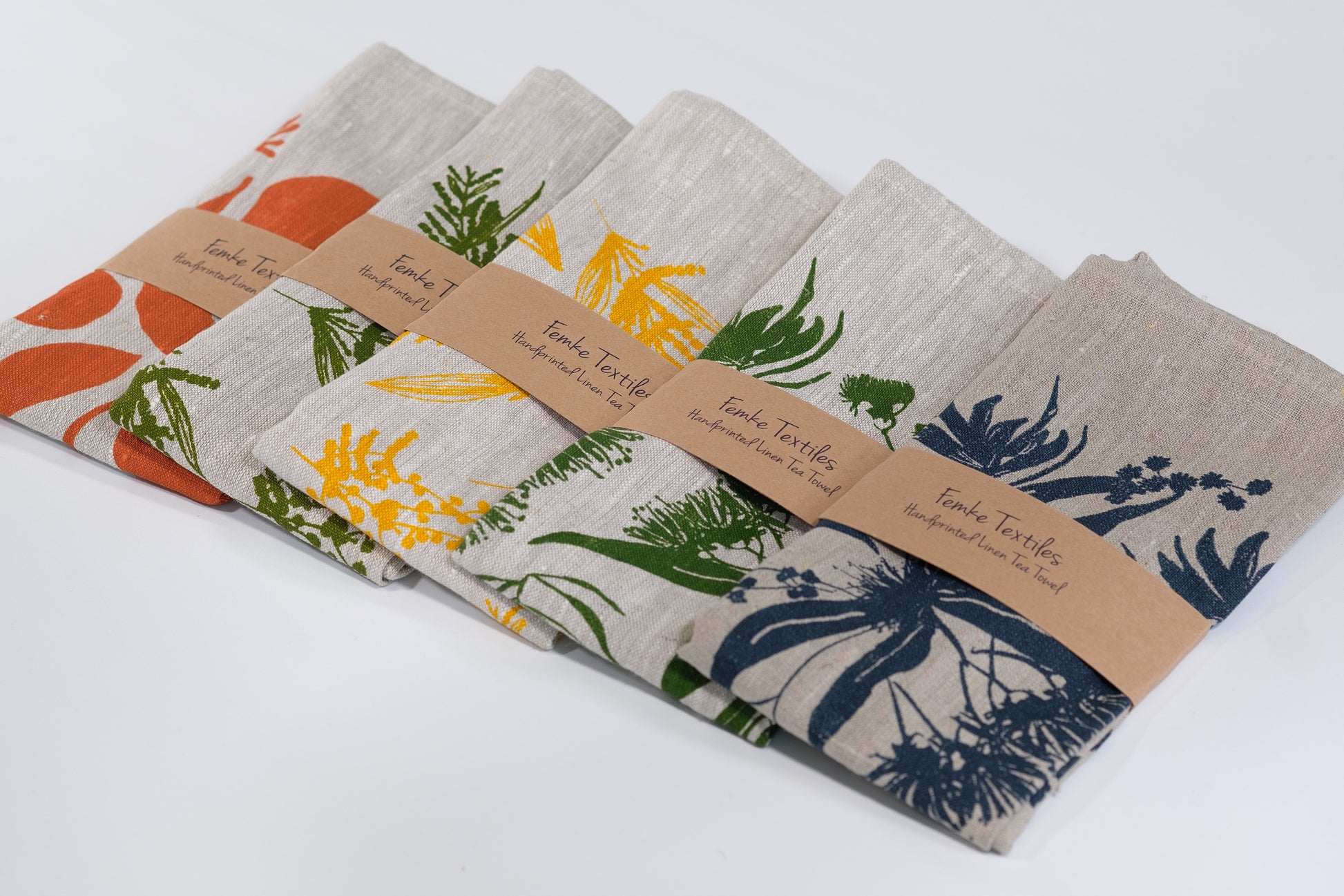 Linen Tea Towel featuring Seedpods – Femke Textiles